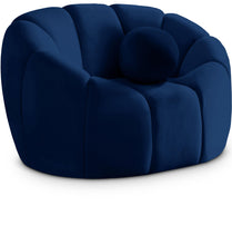 Load image into Gallery viewer, Elijah Navy Velvet Chair