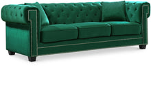 Load image into Gallery viewer, Bowery Green Velvet Sofa