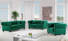 Load image into Gallery viewer, Bowery Green Velvet Loveseat