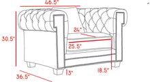 Load image into Gallery viewer, Bowery Navy Velvet Chair