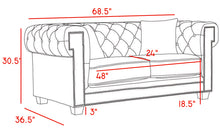 Load image into Gallery viewer, Bowery Green Velvet Loveseat