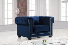 Load image into Gallery viewer, Bowery Navy Velvet Chair