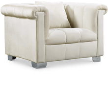 Load image into Gallery viewer, Kayla Cream Velvet Chair
