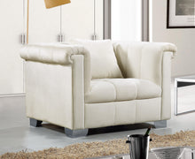 Load image into Gallery viewer, Kayla Cream Velvet Chair