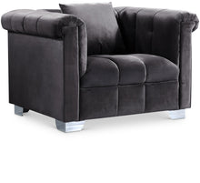 Load image into Gallery viewer, Kayla Grey Velvet Chair