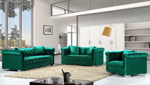 Load image into Gallery viewer, Kayla Green Velvet Loveseat