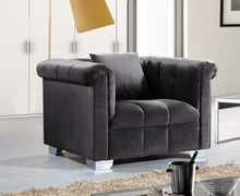 Load image into Gallery viewer, Kayla Grey Velvet Chair