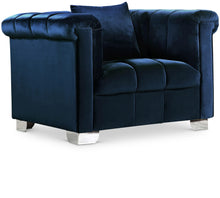 Load image into Gallery viewer, Kayla Navy Velvet Chair