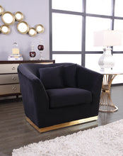 Load image into Gallery viewer, Arabella Black Velvet Chair