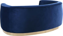 Load image into Gallery viewer, Julian Navy Velvet Loveseat