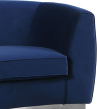 Load image into Gallery viewer, Julian Navy Velvet Chair