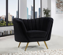 Load image into Gallery viewer, Margo Black Velvet Chair