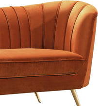 Load image into Gallery viewer, Margo Cognac Velvet Sofa
