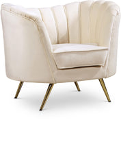 Load image into Gallery viewer, Margo Cream Velvet Chair