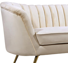 Load image into Gallery viewer, Margo Cream Velvet Loveseat