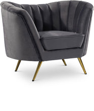 Load image into Gallery viewer, Margo Grey Velvet Chair