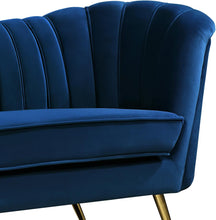 Load image into Gallery viewer, Margo Navy Velvet Chair