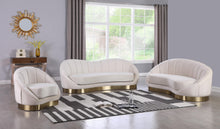 Load image into Gallery viewer, Shelly Cream Velvet Sofa