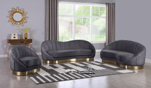 Load image into Gallery viewer, Shelly Grey Velvet Chaise