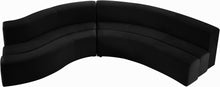 Load image into Gallery viewer, Curl Black Velvet 2pc. Sectional