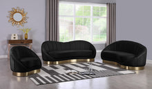 Load image into Gallery viewer, Shelly Black Velvet Chaise