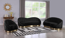 Load image into Gallery viewer, Shelly Black Velvet Sofa