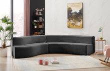 Load image into Gallery viewer, Curl Grey Velvet 2pc. Sectional