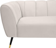 Load image into Gallery viewer, Beaumont Cream Velvet Loveseat