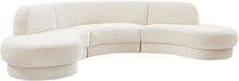 Load image into Gallery viewer, Rosa Cream Velvet 3pc. Sectional (3 Boxes)