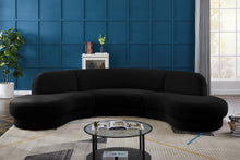 Load image into Gallery viewer, Rosa Black Velvet 3pc. Sectional (3 Boxes)