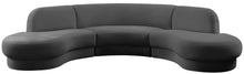 Load image into Gallery viewer, Rosa Grey Velvet 3pc. Sectional (3 Boxes)