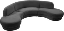 Load image into Gallery viewer, Rosa Grey Velvet 3pc. Sectional (3 Boxes)