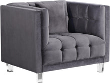 Load image into Gallery viewer, Mariel Grey Velvet Chair