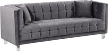 Load image into Gallery viewer, Mariel Grey Velvet Sofa