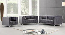 Load image into Gallery viewer, Mariel Grey Velvet Chair