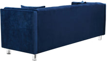 Load image into Gallery viewer, Mariel Navy Velvet Sofa