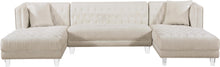 Load image into Gallery viewer, Moda Cream Velvet 3pc. Sectional