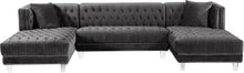 Load image into Gallery viewer, Moda Grey Velvet 3pc. Sectional