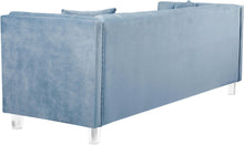 Load image into Gallery viewer, Mariel Sky Blue Velvet Loveseat