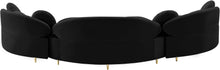 Load image into Gallery viewer, Vivacious Black Velvet 3pc. Sectional (3 Boxes)