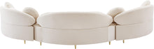 Load image into Gallery viewer, Vivacious Cream Velvet 3pc. Sectional (3 Boxes)