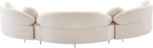 Load image into Gallery viewer, Vivacious Cream Velvet 3pc. Sectional (3 Boxes)