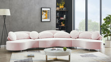 Load image into Gallery viewer, Vivacious Pink Velvet 3pc. Sectional (3 Boxes)