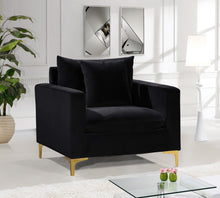 Load image into Gallery viewer, Naomi Black Velvet Chair