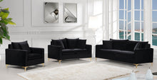 Load image into Gallery viewer, Naomi Black Velvet Loveseat