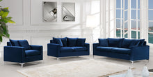 Load image into Gallery viewer, Naomi Navy Velvet Loveseat