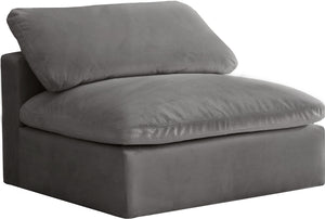 Cozy Grey Velvet Chair