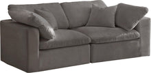 Load image into Gallery viewer, Cozy Grey Velvet Cloud Modular Sofa