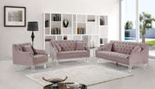 Load image into Gallery viewer, Roxy Pink Velvet Sofa