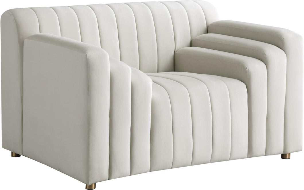 Naya Cream Velvet Chair